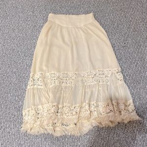 Free People Boho Maxi Skirt with embroidery detail